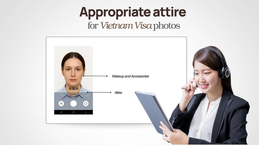 Recommended dress code for Vietnam visa photo submission